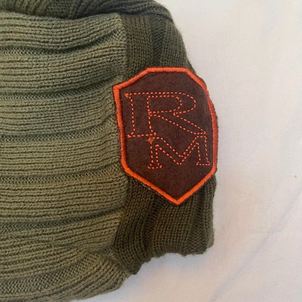 Renuar men's olive green wool knit beanie